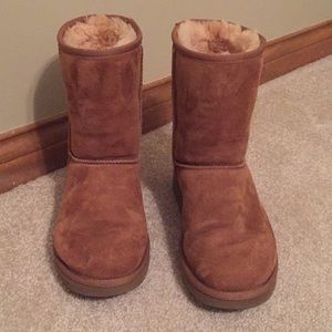 Ugg boots, women, tan, size 8, mid calf